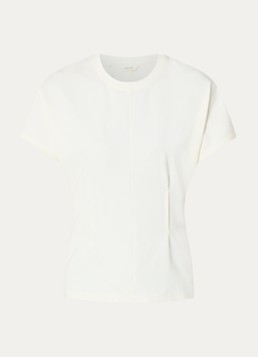 Selected Dames Era top met plooidetail in de kleur Gebroken wit, maat: XL