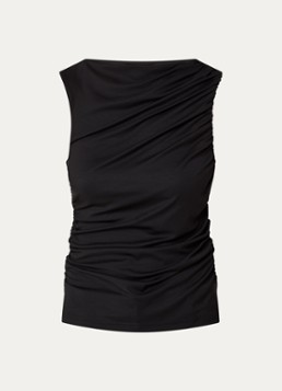 Selected Dames Mira top met boothals in de kleur Zwart, maat: XL