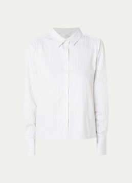 Selected Dames Romie blouse met streepprint in de kleur Wit, maat: 38