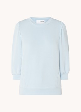 Selected Dames Tenny top met pofmouw in de kleur Lichtblauw, maat: S