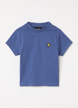 Lyle & Scott Jongens T-shirt met logoborduring in de kleur Petrol, maat: 12-18M=80