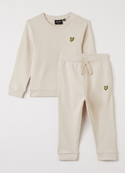 Lyle & Scott Jongens Set van sweater met joggingbroek 2-delig in de kleur Beige, maat: 36M=98