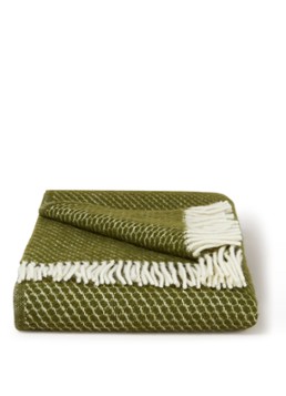 Klippan Knut Plaid deken van lamswol 130 x 200 cm Groen - Deal