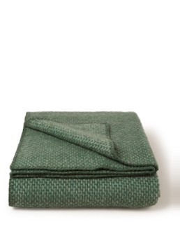 Klippan Domino plaid van lamswol 130 x 180 cm Groen - Deal