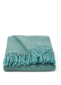 Klippan Gotland plaid van wol 130 x 200 cm Turquoise - Deal