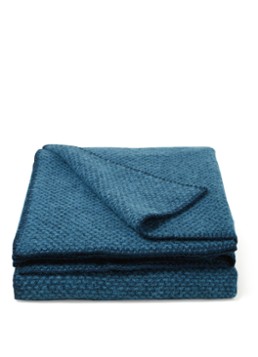 Klippan Domino plaid van lamswol 130 x 180 cm Donkerblauw - Deal