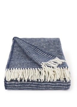 Klippan Ralph plaid van wol 130 x 200 cm Donkerblauw - Deal
