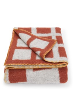 Klippan Sankt Petri Floor plaid van lamswol 130 x 180 cm Roodbruin - Deal