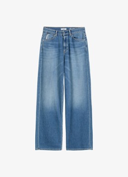 Marc O'Polo Denim Dames Mid waist loose fit jeans met steekzakken in de kleur Indigo