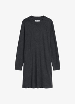 Marc O'Polo Denim Dames Mini jurk in katoenblend in de kleur Middengrijs