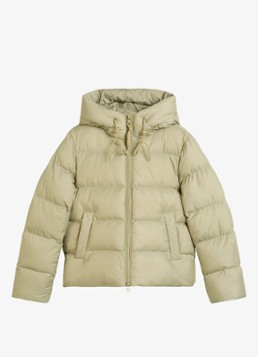Marc O'Polo Denim Dames Puffer jas met steekzakken in de kleur Artichoke / Creme