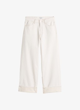 Marc O'Polo Denim Dames High waist regular fit jeans met gekleurde wassing in de kleur Wit