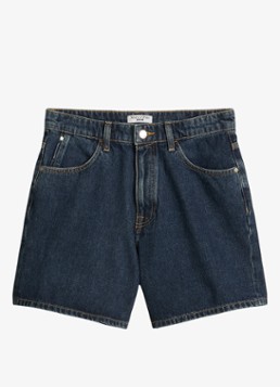 Marc O'Polo Denim Dames High waist loose fit korte broek van denim in de kleur Donkerblauw