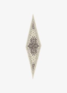 Marc O'Polo Denim Dames Sjaal van zijde met paisley dessin 125 x 30 cm in de kleur Offwhite Multi 06-1262 / Wit