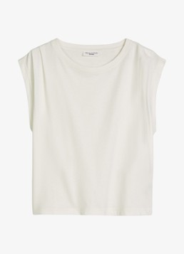 Marc O'Polo Denim Dames Oversized T-shirt met ronde hals in de kleur Silky White-1183 / Wit