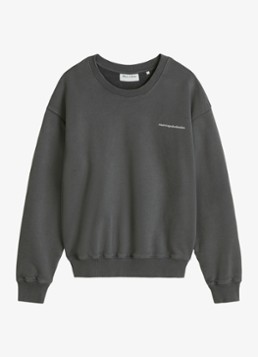 Marc O'Polo Denim Dames Sweater met logo-en backprint in de kleur Middengrijs