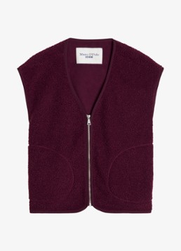 Marc O'Polo Denim Dames Vest van teddy in de kleur Bordeauxrood