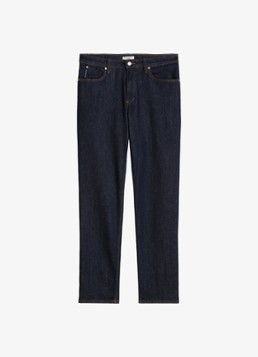 Marc O'Polo Denim Dames High waist straight fit jeans met donkere wassing in de kleur Donkerblauw