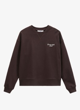 Marc O'Polo Denim Dames Sweater met front- en back print in de kleur Bruin
