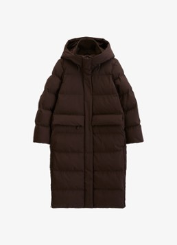 Marc O'Polo Denim Dames Puffer jas met capuchon in de kleur Donkerbruin