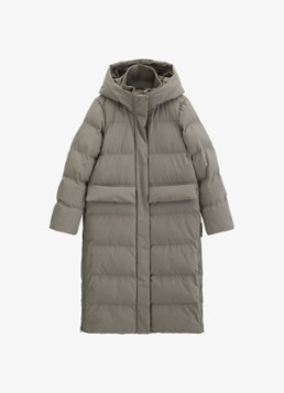 Marc O'Polo Denim Dames Puffer jas met capuchon in de kleur Lichtgrijs