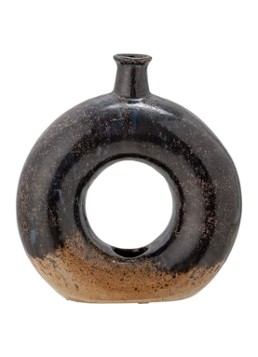 Bloomingville Baldvin Deco vaas 19,5 cm Donkerbruin - Deal