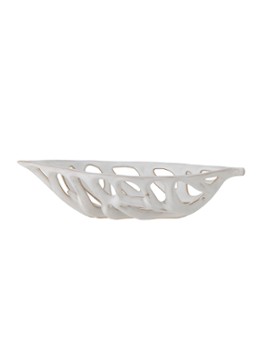 Bloomingville Foligno Deco schaal 27 x 14 cm Wit - Deal