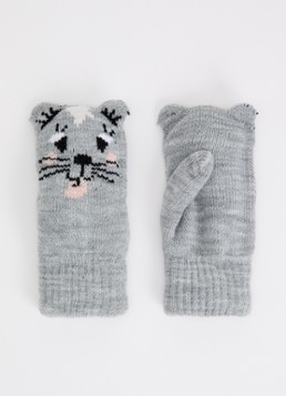 Molo Meisjes Kenau wanten met applicatie in de kleur Grijsmele, maat: 3Y-5Y