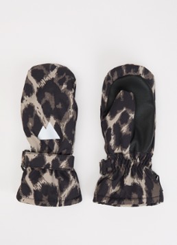 Molo Meisjes Wanten met panterprint in de kleur Beige, maat: 6Y-8Y