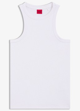 HUGO Dames Tanktop met stretch in de kleur Wit
