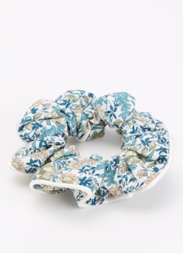 Bon Dep Meisjes Scrunchie met bloemenprint in de kleur Wit, maat: 90