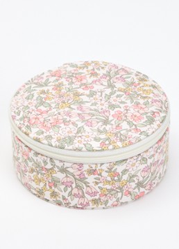 Bon Dep Dames Sieradendoos met bloemenprint in de kleur Roze, maat: OS