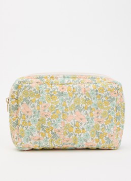 Bon Dep Liberty Poppy & Daisy small toilettas met bloemenprint Groen - Deal