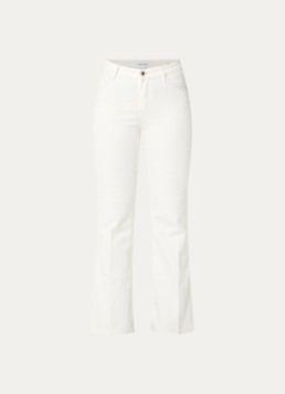 Rosner Studio Dames Rosner mid waist flared jeans met lichte wassing in de kleur Wit
