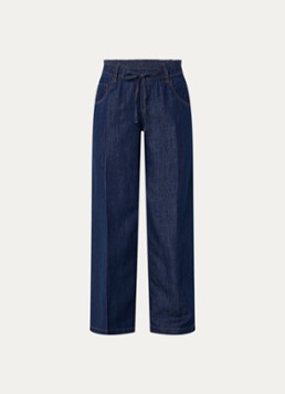 Rosner Studio Dames High waist straight leg fit boek van chambray in de kleur Donkerblauw
