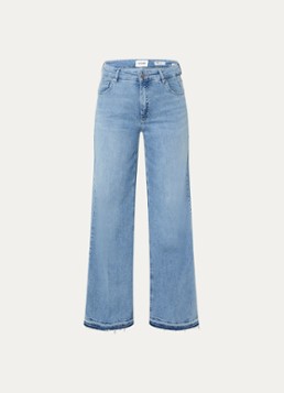 Rosner Studio Dames High waist wide leg jeans met lichte wassing in de kleur Indigo