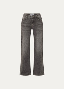 Rosner Studio Dames Audrey mid waist straight leg jeans met gekleurde wassing in de kleur Middengrijs