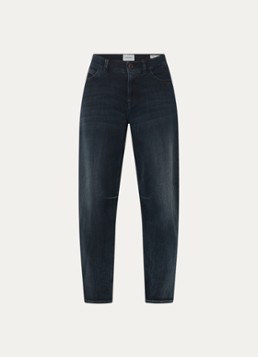 Rosner Studio Dames Mara high waist tapered fit jeans met medium wassing in de kleur Donkerblauw