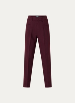 Rosner Studio Dames High waist slim fit pantalon met steekzakken in de kleur Aubergine