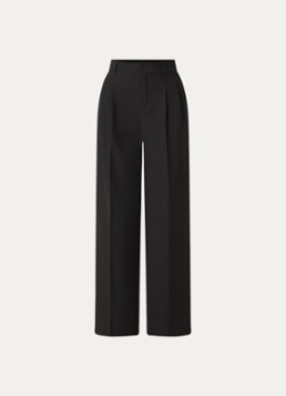 Rosner Studio Dames Mara high waist loose fit pantalon met gemêleerd dessin in de kleur Zwart