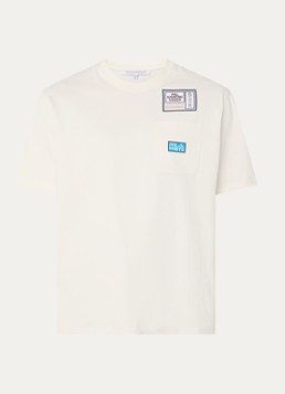 PAL Sporting Goods Heren Garage Goods T-shirt met logo- en backprint in de kleur Creme, maat: L