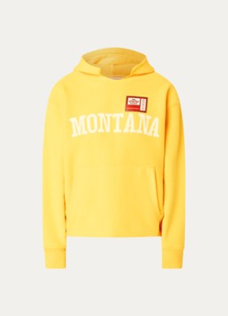 PAL Sporting Goods Heren Montana hoodie met logoprint en destroyed afwerking in de kleur Geel, maat: M