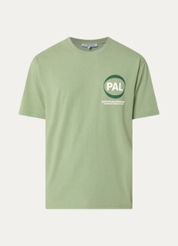 PAL Sporting Goods Heren T-shirt met logo- en backprint in de kleur Lichtgroen, maat: XL