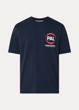 PAL Sporting Goods Heren T-shirt met logo- en backprint in de kleur Donkerblauw, maat: XL