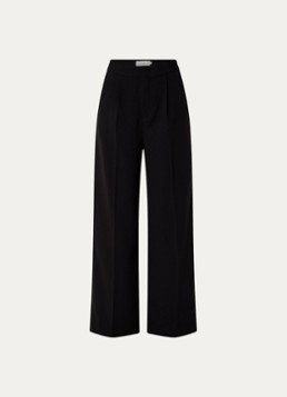 Copenhagen Muse Dames Tailor high waist wide fit pantalon met steekzakken in de kleur Zwart, maat: S