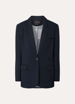 Copenhagen Muse Dames Tailor blazer met klepzakken in de kleur Donkerblauw, maat: XL