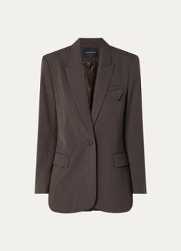 Copenhagen Muse Dames CMTailor blazer met klepzakken en schoudervulling in de kleur Donkerbruin, maat: XS