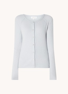 Rosemunde Dames Fijngebreid vest in kasjmierblend in de kleur Lichtblauw