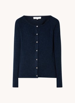 Rosemunde Dames Fijngebreid vest in kasjmierblend in de kleur Donkerblauw