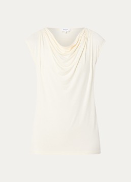 Rosemunde Dames Blarritz mouwloze top met gedrapeerd detail in de kleur Gebroken wit